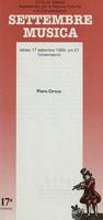 Libretto di sala - 1994 - Piano Circus