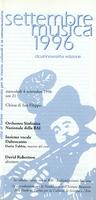 Libretto di sala - 1996 - Orchestra Sinfonica Nazionale della RAI e Insieme vocale Daltrocanto