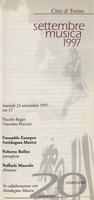 Libretto di sala - 1997 - Ensemble Europeo Antidogma Musica