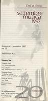 Libretto di sala - 1997 - Stormy Six