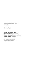 Libretto di sala - 2002 - Brad Mehldau Trio
