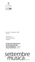 Libretto di sala - 2000 - Orchestra Filarmonica di San Pietroburgo