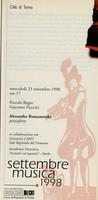 Libretto di sala - 1998 - Alexander Romanovsky