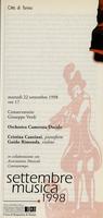Libretto di sala - 1998 - Orchestra Camerata Ducale