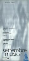 Libretto di sala - 1999 - Orchestra da Camera di Mantova