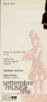 Libretto di sala - 1998 - Kremerata Baltica
