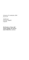 Libretto di sala - 2004 - Concerto dedicato alla riapertura del Teatro alla Scala -7 dicembre 2004- nel quadro dei festeggiamenti internazionali su iniziativa degli Amici della Scala