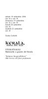 Libretto di sala - 2004 - Kerala, India del sud. PÂVAKATHAKALI, Marionette a guanto del Kerala
