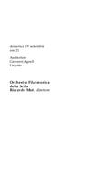 Libretto di sala - 2004 - Orchestra Filarmonica della Scala