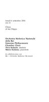 Libretto di sala - 2004 - Primo incontro musicale con Arvo Pärt