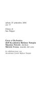 Libretto di sala - 2004 - Coro e Orchestra dell'Accademia Stefano Tempia