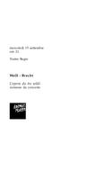 Libretto di sala - 2004 - Weill-Brecht. L'opera da tre soldi, versione da concerto