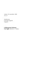 Libretto di sala - 2006 - I Filarmonici di Roma