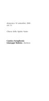 Libretto di sala - 2006 - Cantica Symphonia