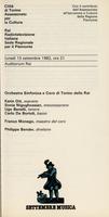 Libretto di sala - 1982 - Orchestra Sinfonica e Coro di Torino della RAI