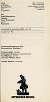 Libretto di sala - 1982 - Kammerphilharmonie und Kammerchor Stuttgart