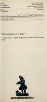 Libretto di sala - 1982 - Mille musicisti per la pace (18-19 settembre 1982)