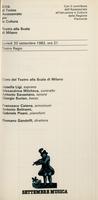 Libretto di sala - 1982 - Coro del Teatro alla Scala di Milano