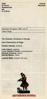 Libretto di sala - 1984 - The Chamber Orchestra of Europe e Coro Filarmonico di Praga