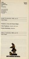 Libretto di sala - 1983 - Orchestra e Coro del Teatro Regio di Torino (15-17 settembre 1983)