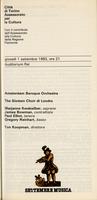 Libretto di sala - 1983 - Amsterdam Baroque Orchestra e The Sixteen Choir di Londra