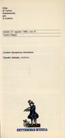 Libretto di sala - 1985 - London Symphony Orchestra