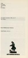 Libretto di sala - 1986 - Royal Philarmonic Orchestra