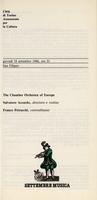 Libretto di sala - 1986 - The Chamber Orchestra of Europe