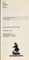 Libretto di sala - 1986 - Gruppo Strumentale Musica d'oggi