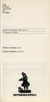 Libretto di sala - 1986 - Federico Giarbella e Luciano Giarbella