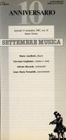 Libretto di sala - 1987 - Mario Ancillotti, Giovanni Guglielmo, Alfredo Riccardi ed Anna Maria Pernafelli