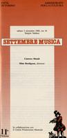 Libretto di sala - 1988 - Cantores Mundi