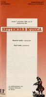 Libretto di sala - 1988 - Heinrich Schiff e Paul Gulda