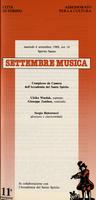 Libretto di sala - 1988 - Complesso da Camera dell'Accademia del Santo Spirito