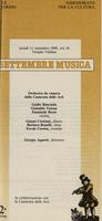 Libretto di sala - 1989 - Orchestra da camera della Camerata delle Arti