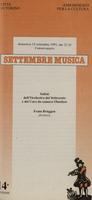 Libretto di sala - 1991 - Solisti dell'Orchestra del Settecento e del Coro da camera Olandese