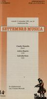 Libretto di sala - 1991 - Claudio Montafia, Andrea Repetto e Gabriella Bosio