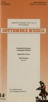 Libretto di sala - 1991 - Ensemble Europeo Antidogma Musica e Quartetto Voces