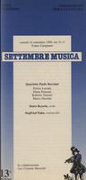 Libretto di sala - 1990 - Quartetto Paolo Borciani