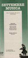 Libretto di sala - 1992 - Quartetto Paolo Borciani