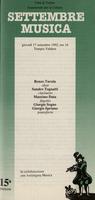 Libretto di sala - 1992 - Renzo Turola, Sandro Tognatti, Massimo Data, Giorgio Sogno e Giorgio Spriano