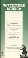 Libretto di sala - 1992 - Grande Parata di Bande Militari Europee