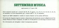 Aggiornamento concerti Settembre Musica 1986