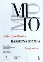 Rassegna stampa MITO Settembre Musica 2007 Integrazione