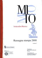 Rassegna stampa MITO Settembre Musica 2008 volume I